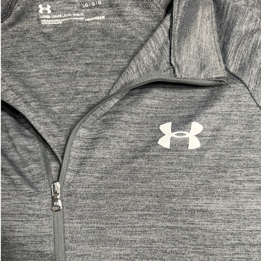 Under Armour HeatGear Gray 1/4 Zip Pullover Women’s Large Loose Fit - Picture 3 of 6